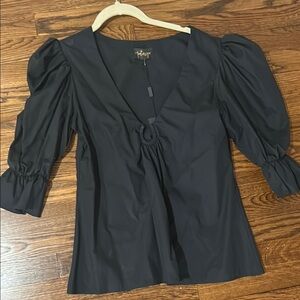Petersyn Black Puff Sleeve Top
